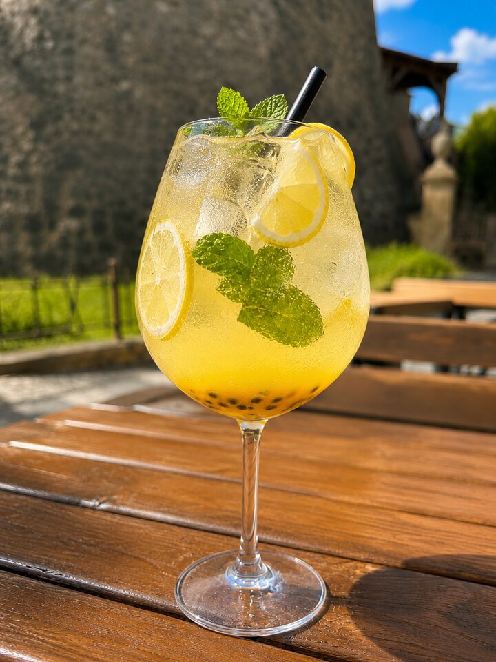 Domácí limonáda na stole