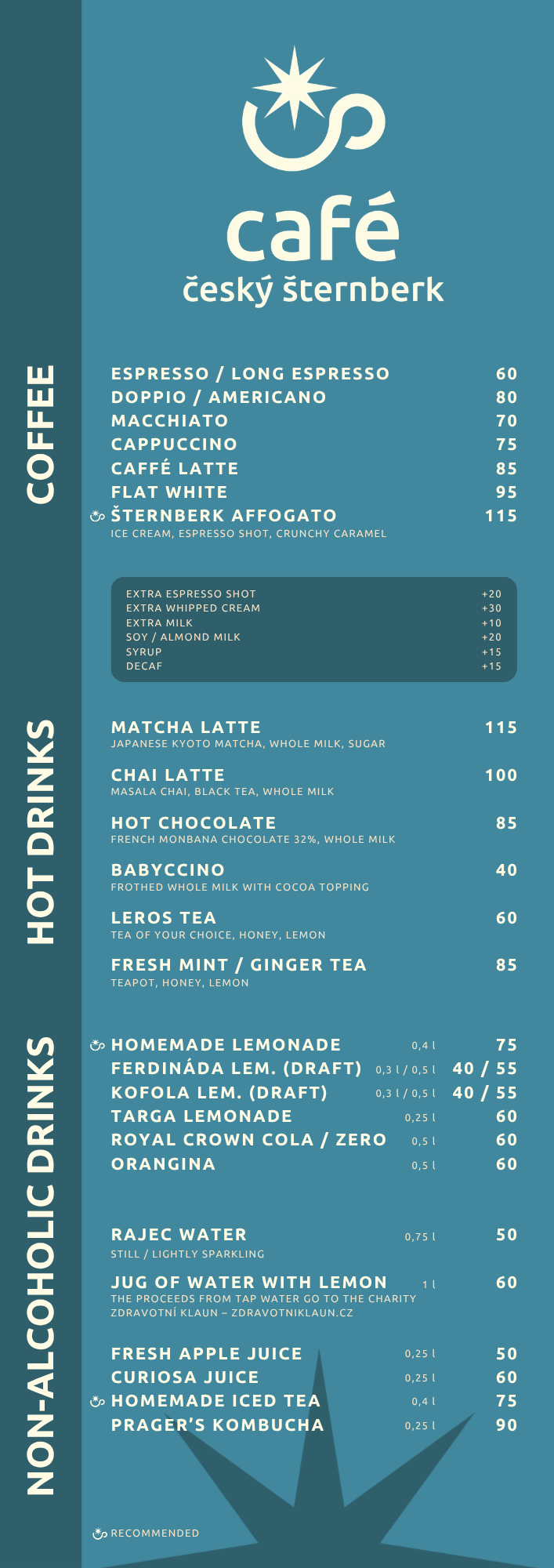 Drinks menu, part 1